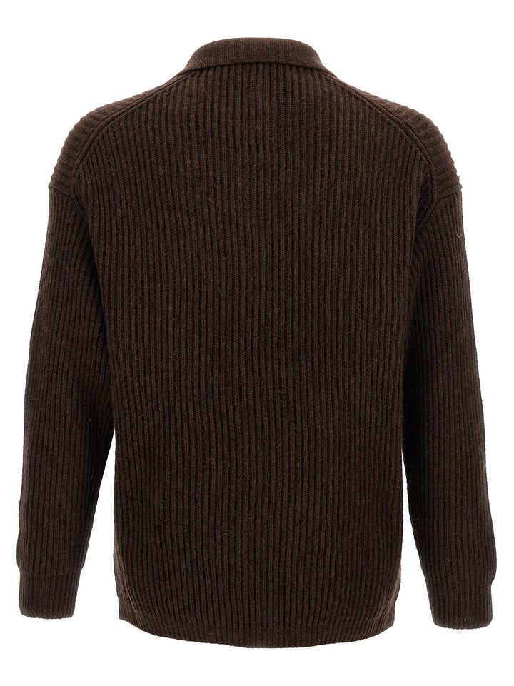 Ribbed Sweater Sweater, Cardigans Brown