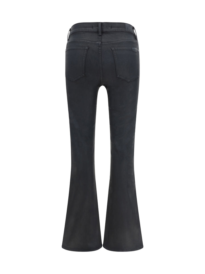 BOOTCUT COATED STRECHT BLACK JEANS