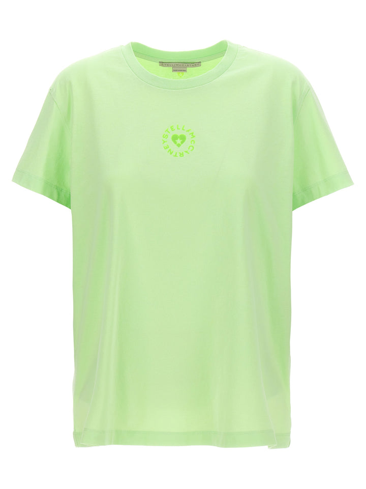 Stella Mccartney Iconic Mini Heart T-shirt - Green | aa310f4f3b0309f56b0c947e7ca4f4ac779ebdbe