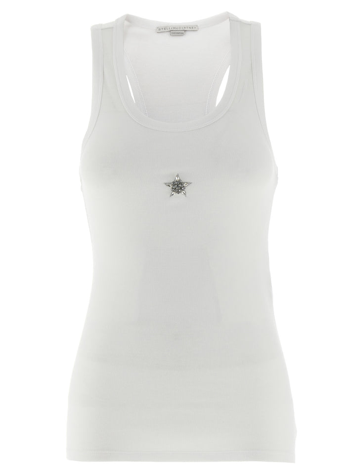 Stella Mccartney Crystal Mini Star Tops - White | 3af2954f9f0aaba79cfcd1d85d670961e1aec2ea