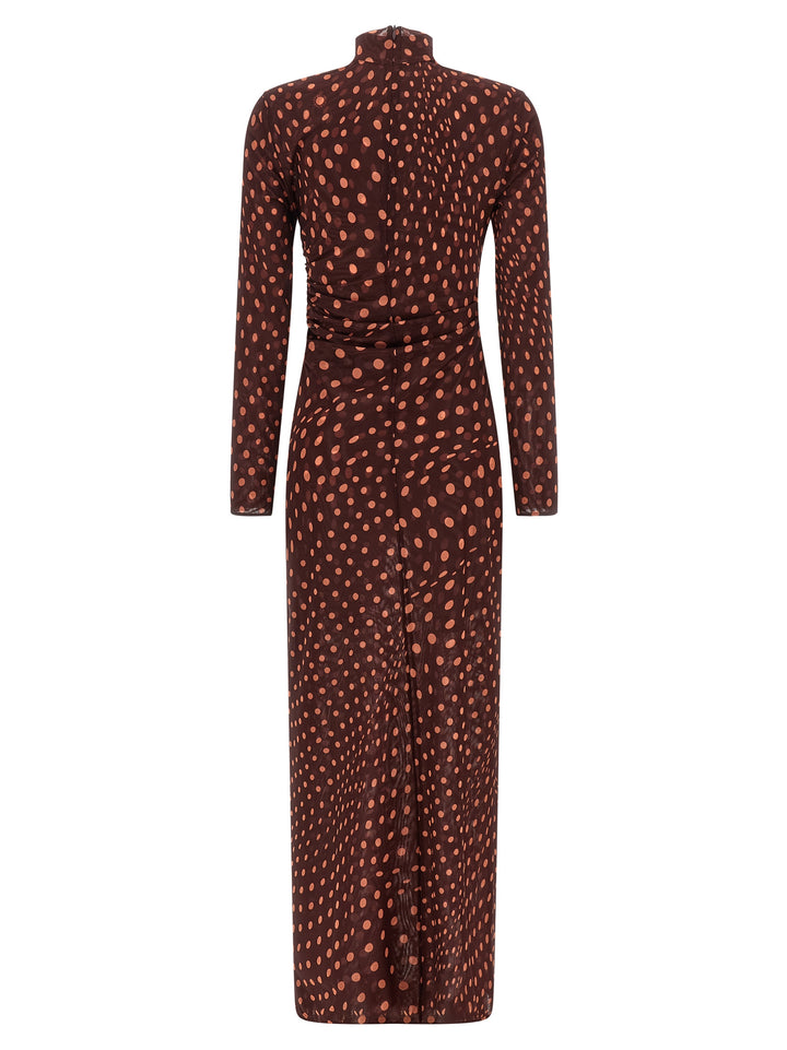 Stella Mccartney Polka Dot Mesh Dress Dresses - Bordeaux | 048de61b5a6f5da39e579e8361c4c831534d4921