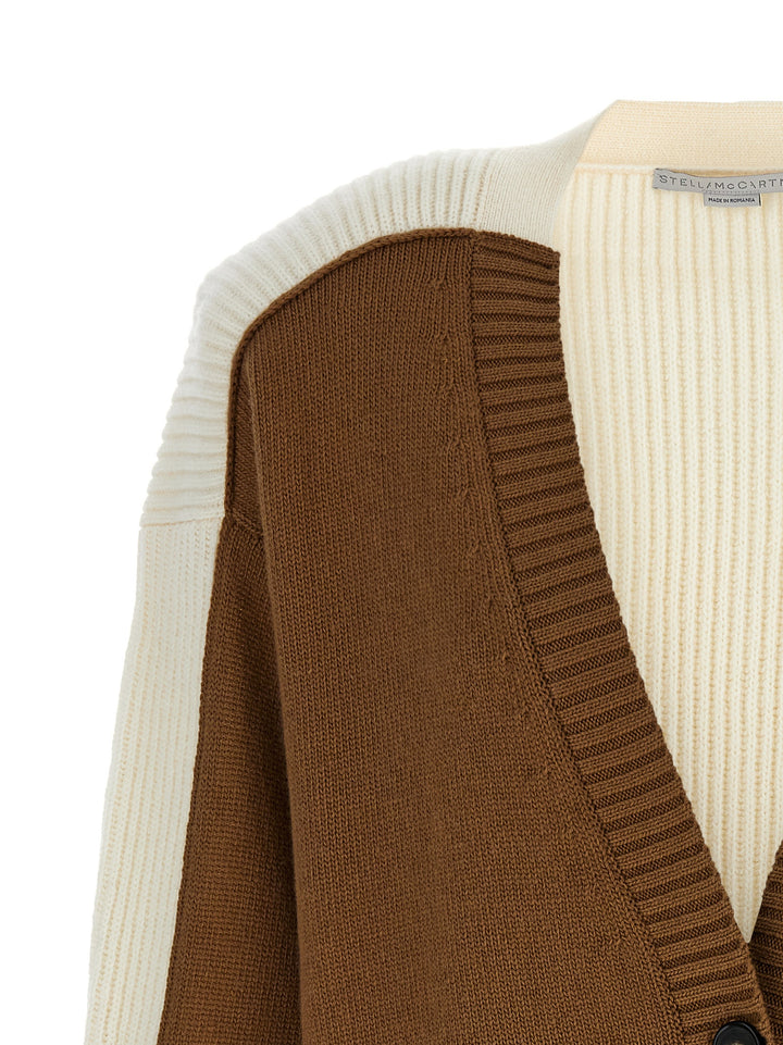 Two-Tone Cardigan Sweater, Cardigans Beige