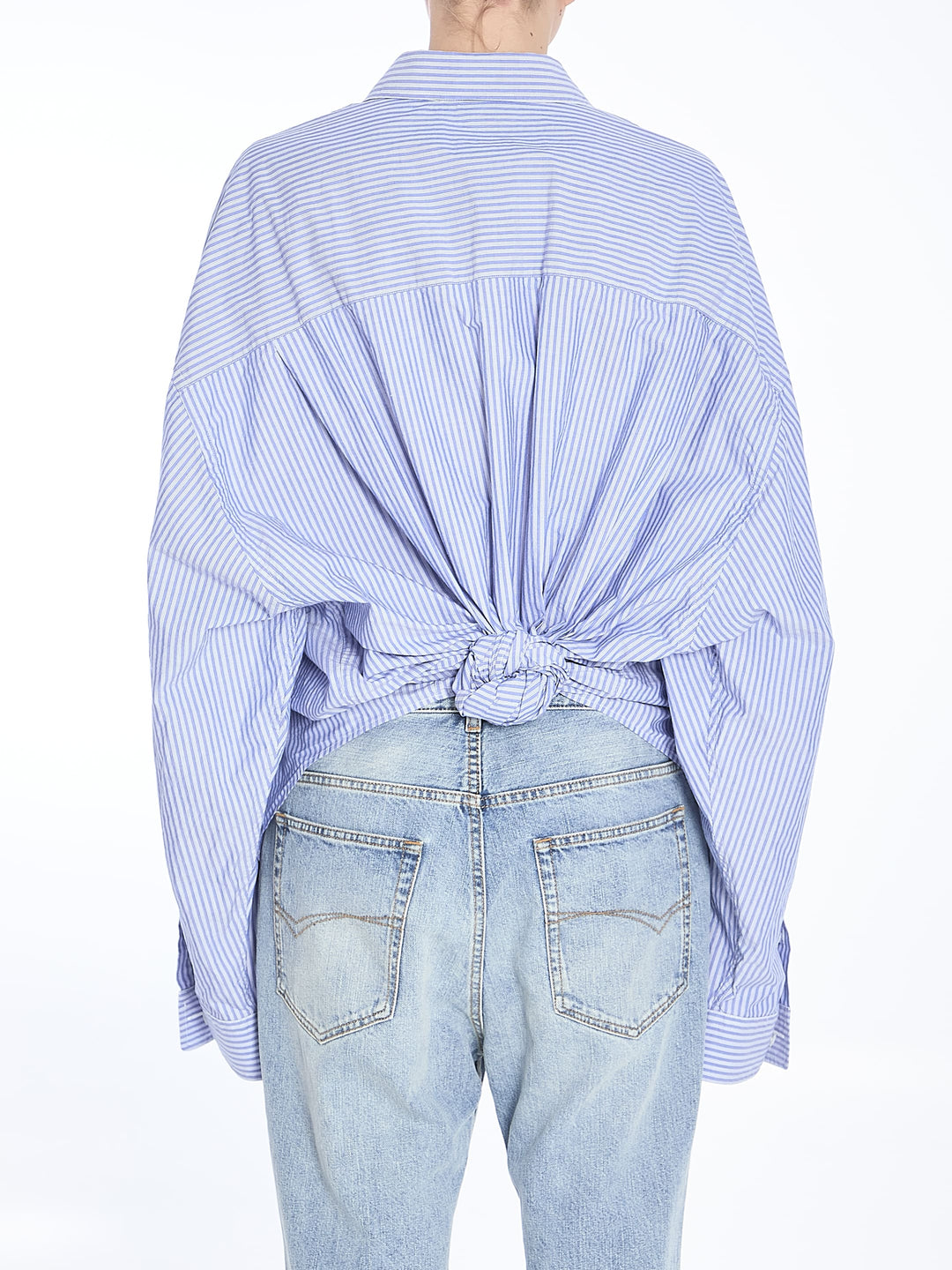 Knotted Shirt Shirts Light Blue