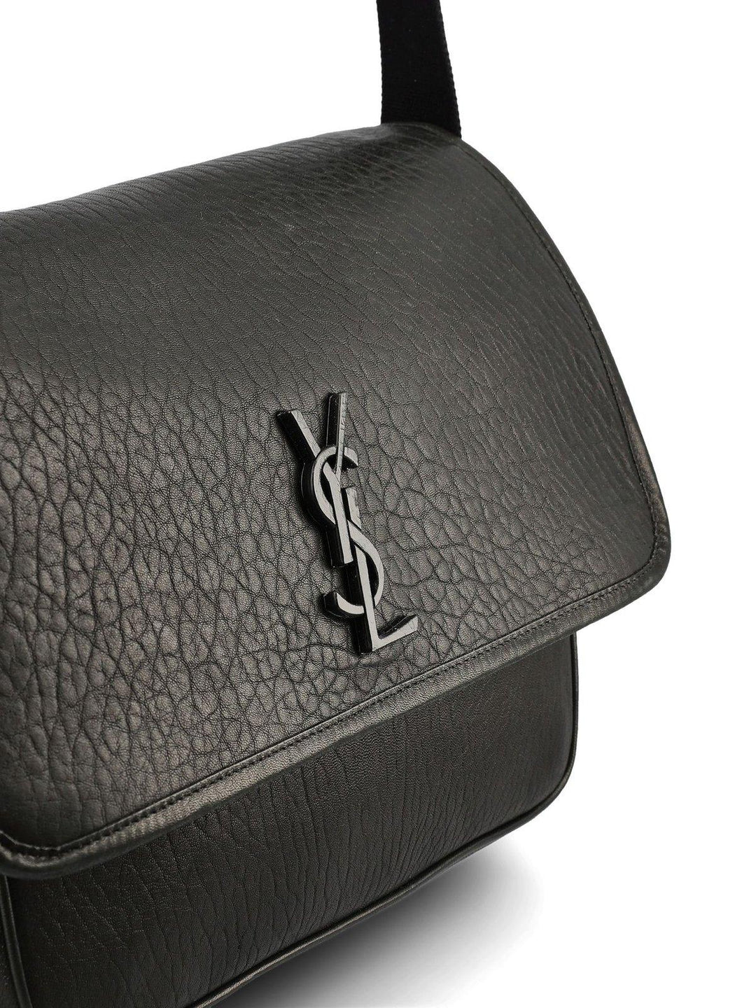 Ysl Niki Messanger Leather Black Shoulder Bags Black