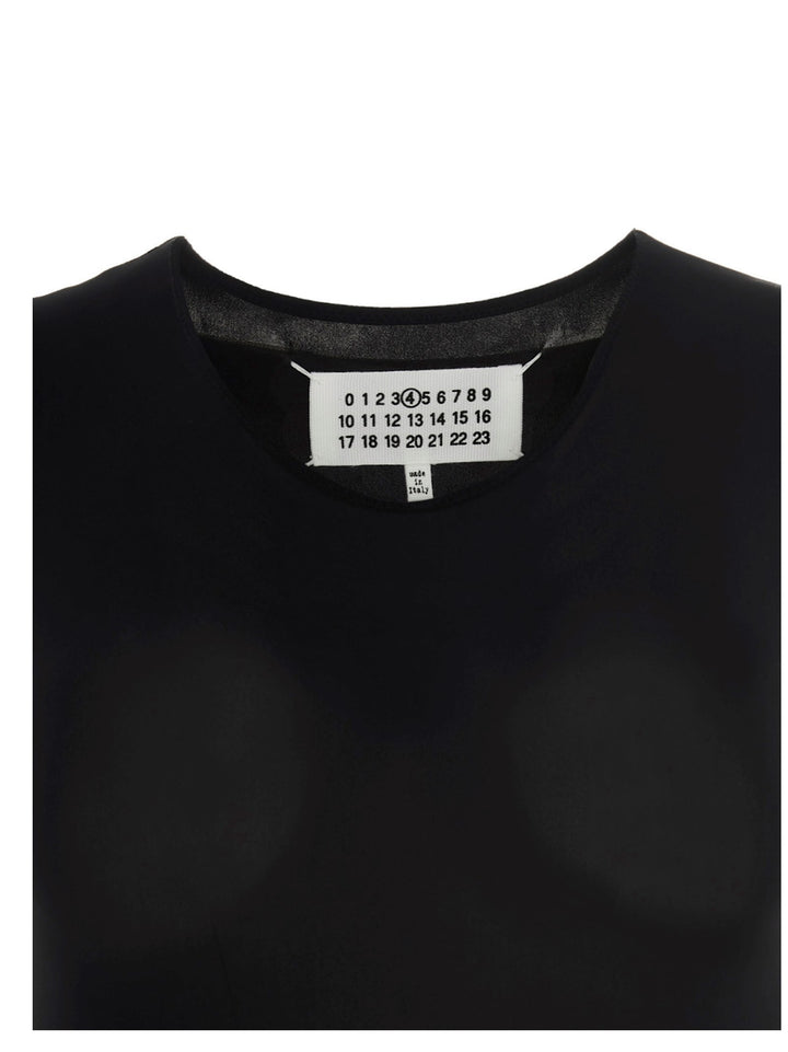 Maison Margiela Long Sleeves Crew Neck Bodysuit Tops - Black | 66ffb20516583aa5de5957e35f9fca8d116f0834