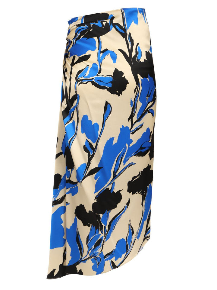 Asymmetric Skirt Skirts Multicolor