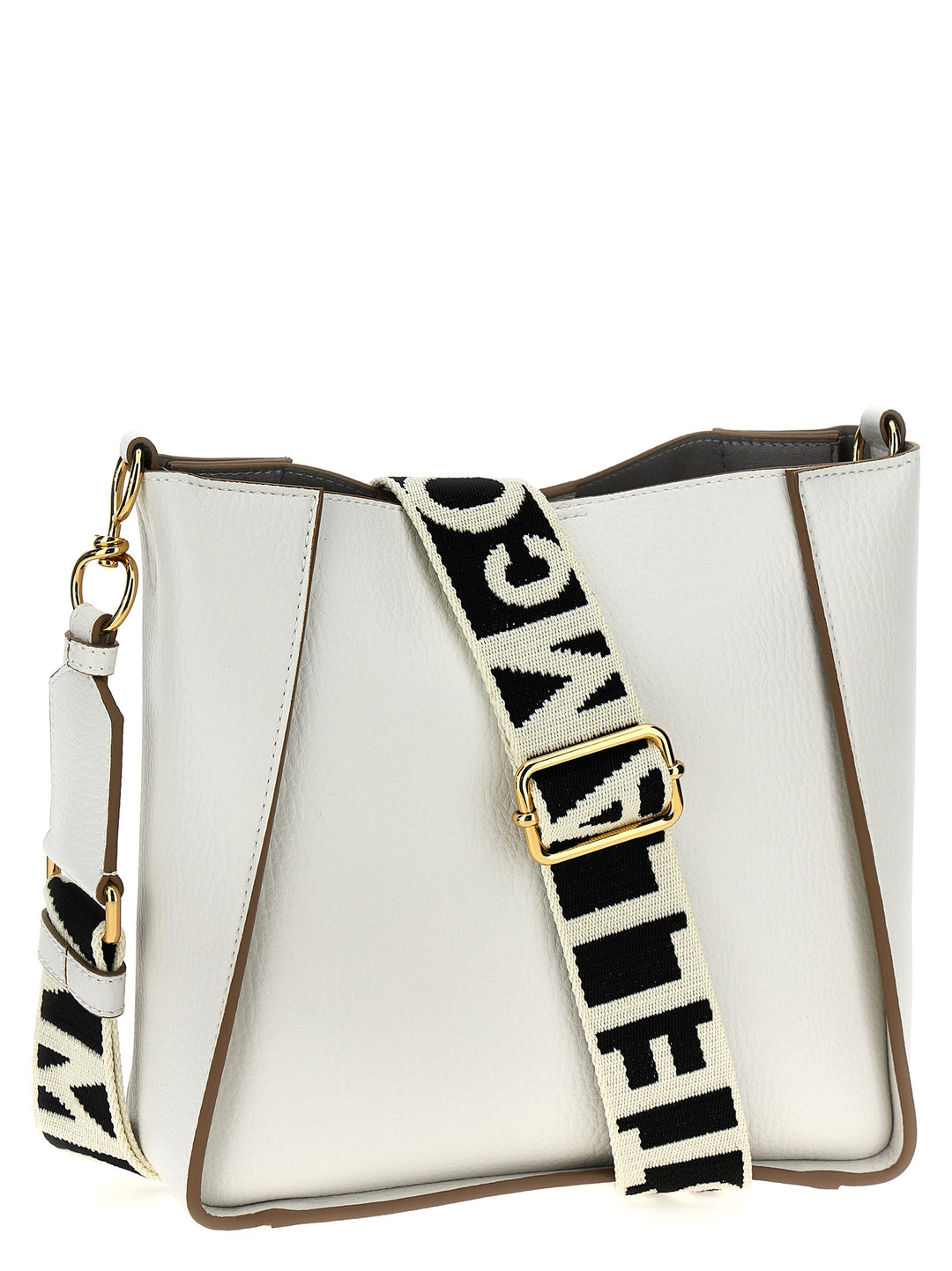 Logo Shoulder Strap Crossbody Bags White