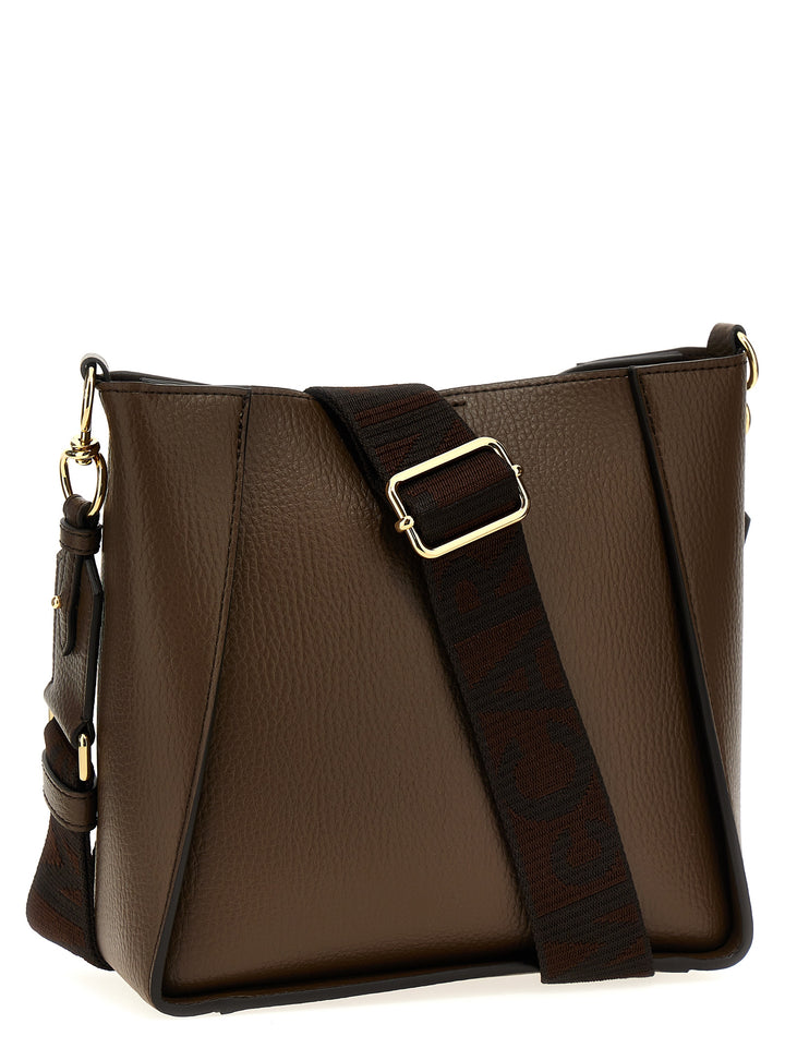 Logo Shoulder Strap Crossbody Bags Brown