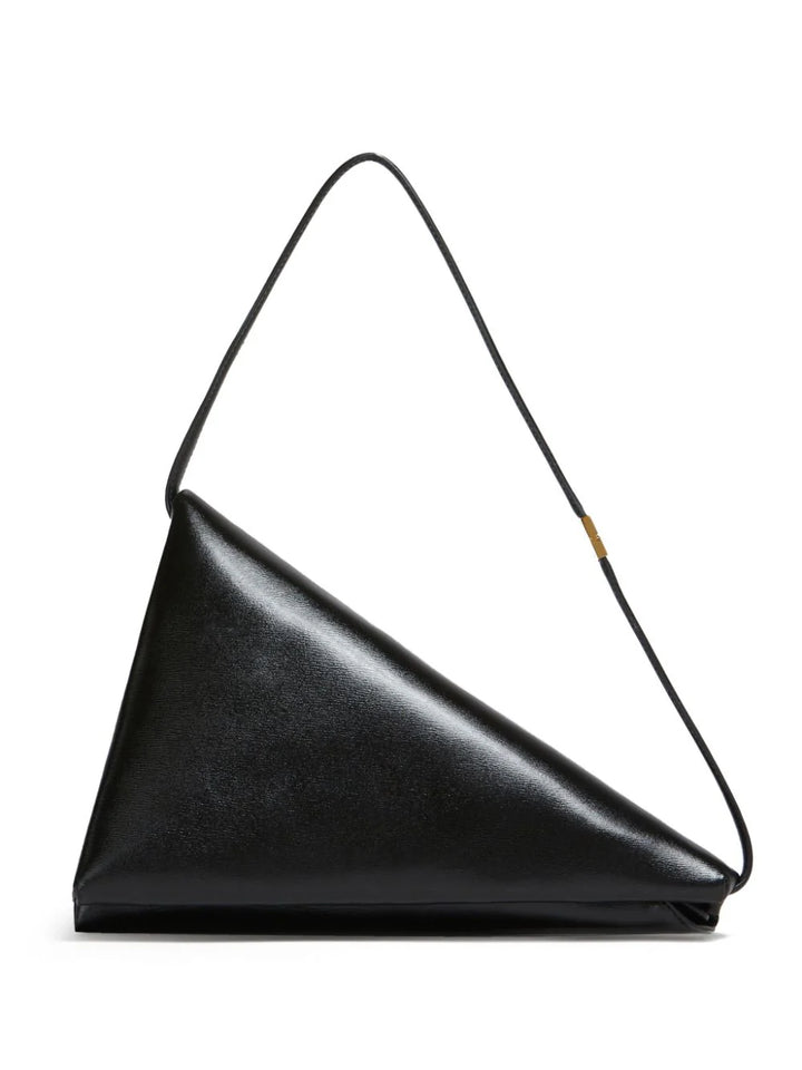 Triangle shoulder bag in leather