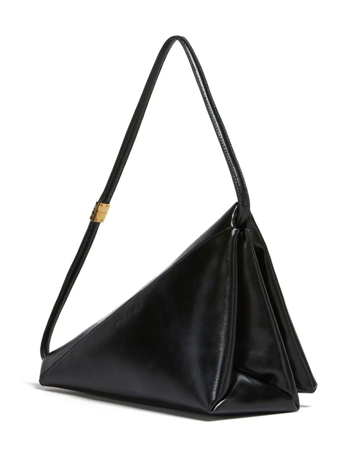 Triangle shoulder bag in leather