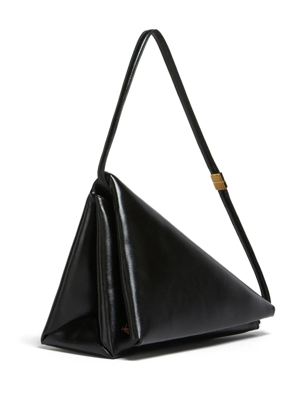 Triangle shoulder bag in leather