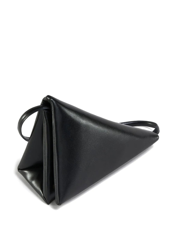 Triangle shoulder bag in leather