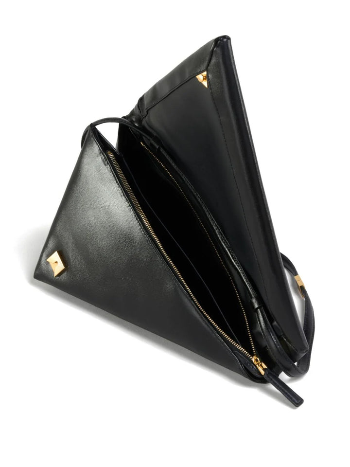 Triangle shoulder bag in leather