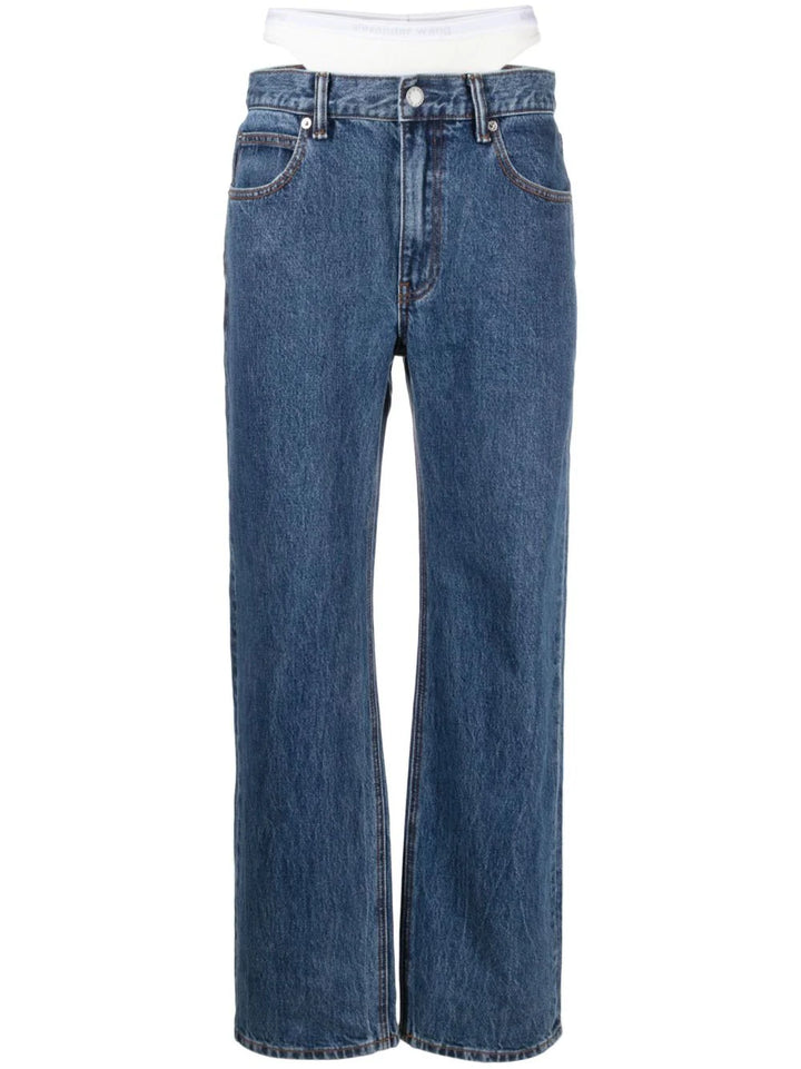 Straight layered jeans