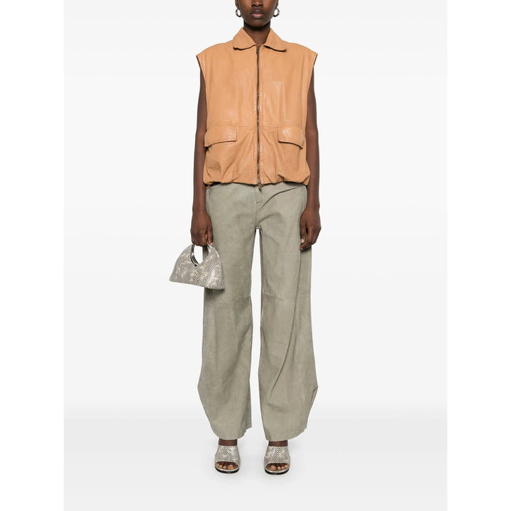 Salvatore Santoro Leather Pants - Green | c52c5d02dce86f6f8e35212f0a545062ebd3f77e