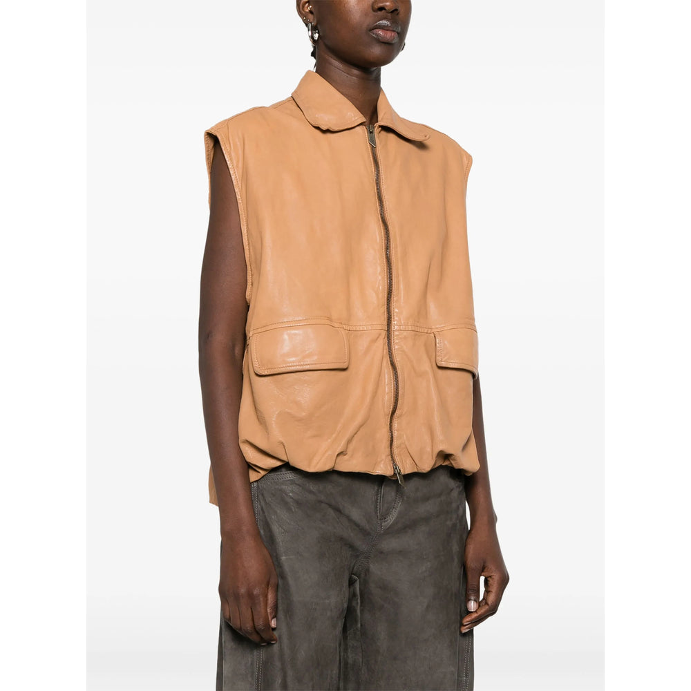 Salvatore Santoro Leather Waistcoats - Brown | 3bdbf493c3080666e0fb15ace2b1643ae2e6f9d0