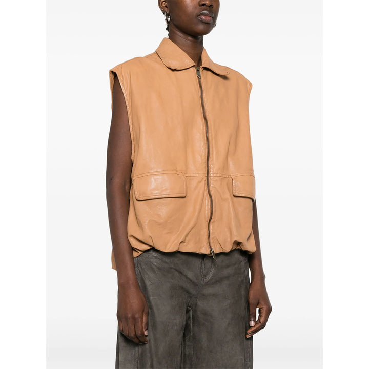 Salvatore Santoro Leather Waistcoats - Brown | 3bdbf493c3080666e0fb15ace2b1643ae2e6f9d0