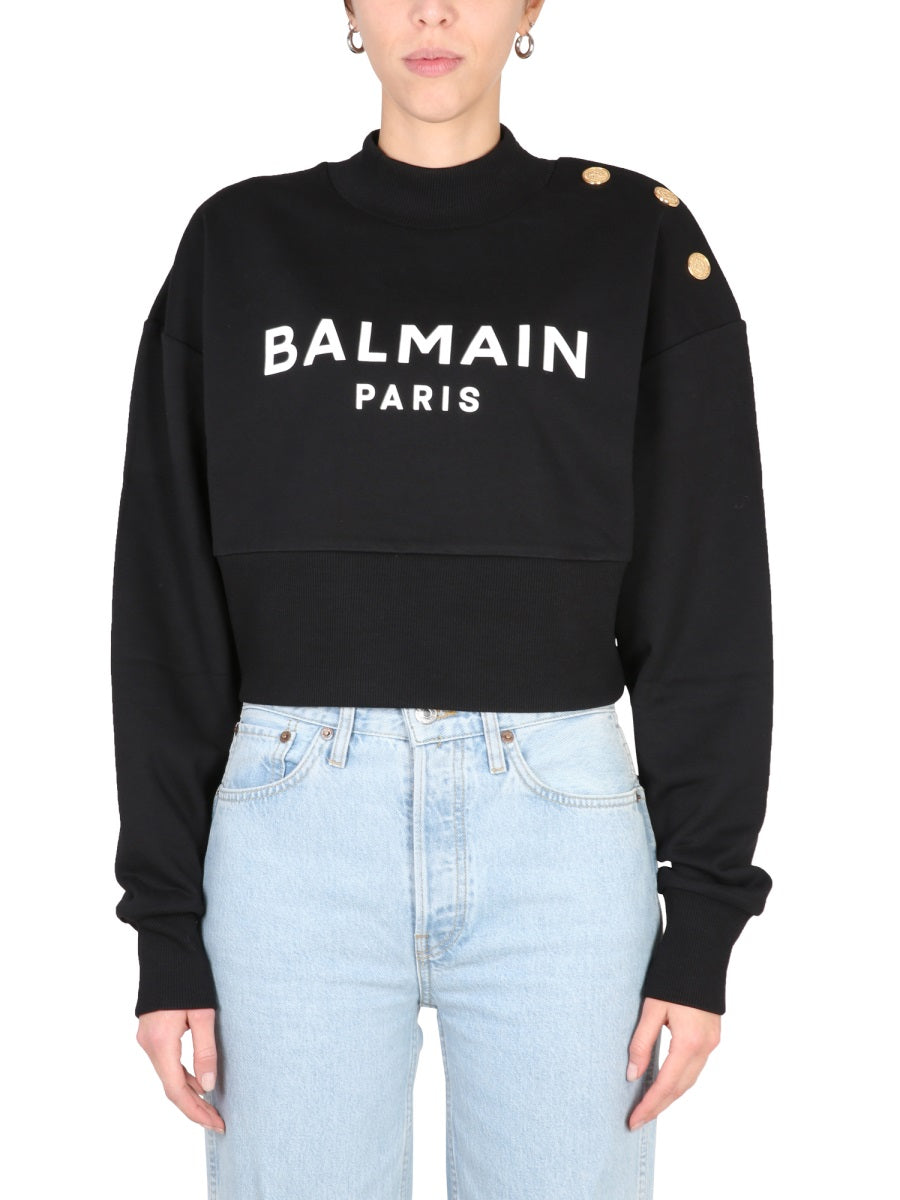 Balmain Sweatshirts - Black | Wanan Luxury