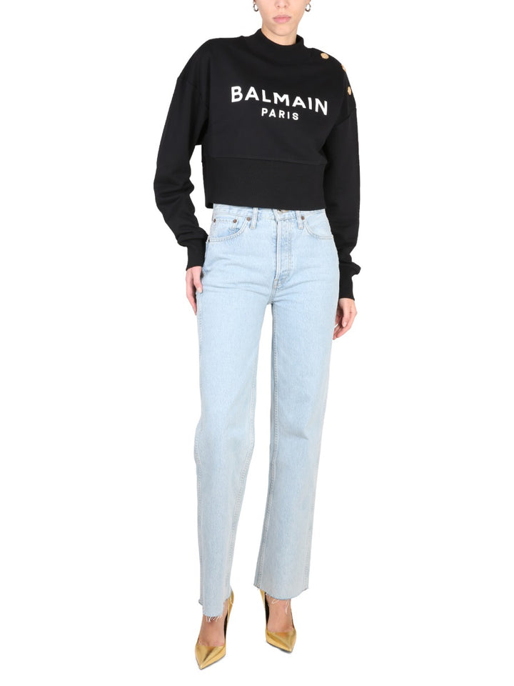 Balmain Sweatshirts - Black | Wanan Luxury