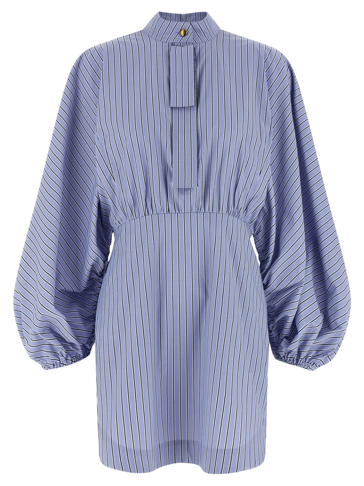 Zimmermann Drawstring Stripe Mini Dresses - Light Blue | 6e5d99ab36e60c4b2018d786b7b2f4d475443068