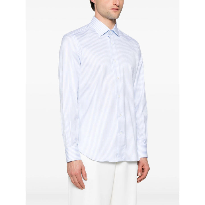 Mazzarelli Shirts - Blue, White | d9606dcc59a92581ec081492878782c2c992a523