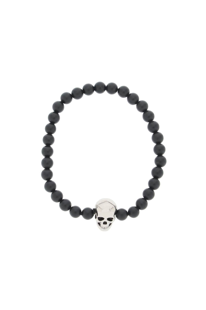 Skull Bracelet With Pearls