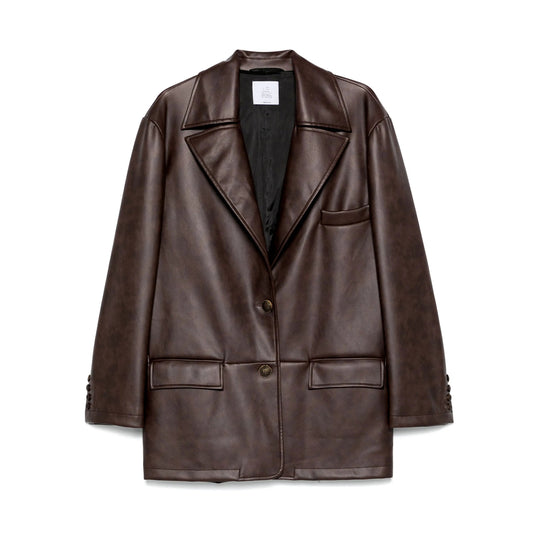 Leather Outerwears Brown