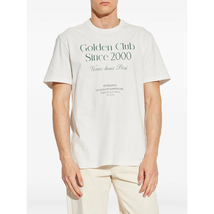 Golden Goose T Shirts - White, Green | 030b38343d37545c1a9adde1e533ebbb436409ab