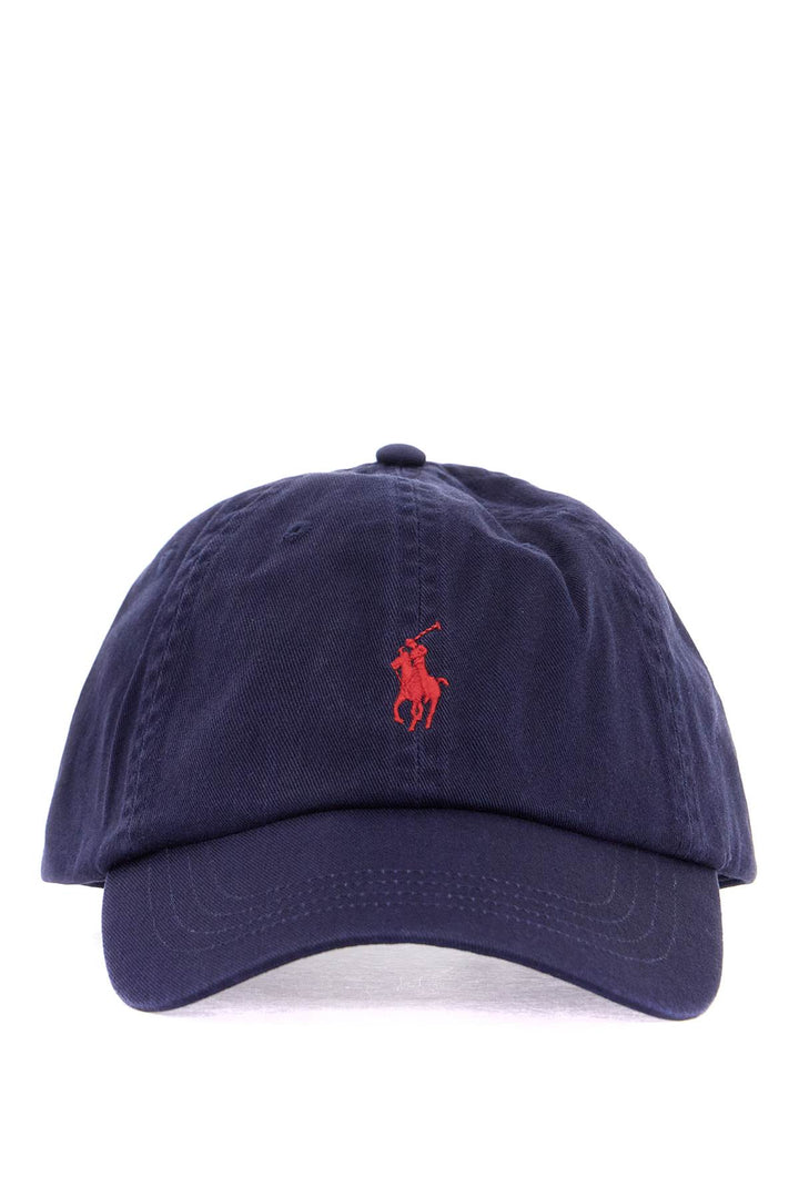 Navy Blue Cotton Sports Cap With Embroidered Logo