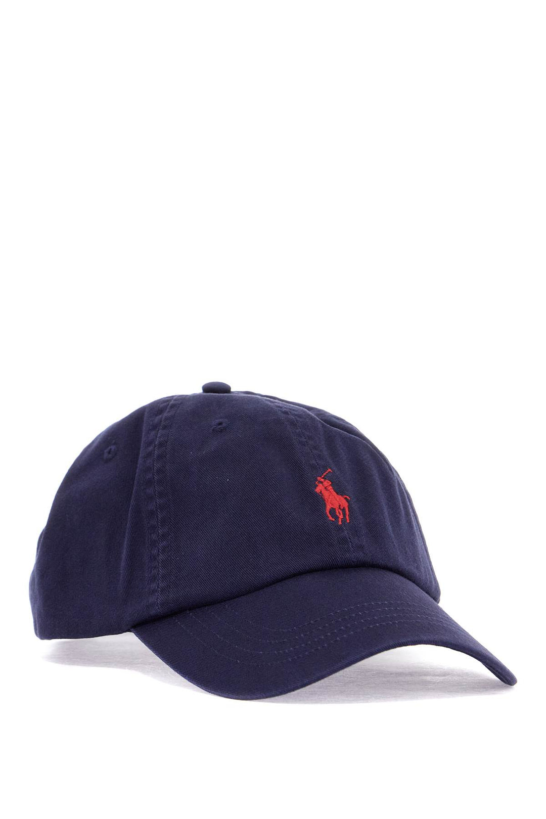 Navy Blue Cotton Sports Cap With Embroidered Logo