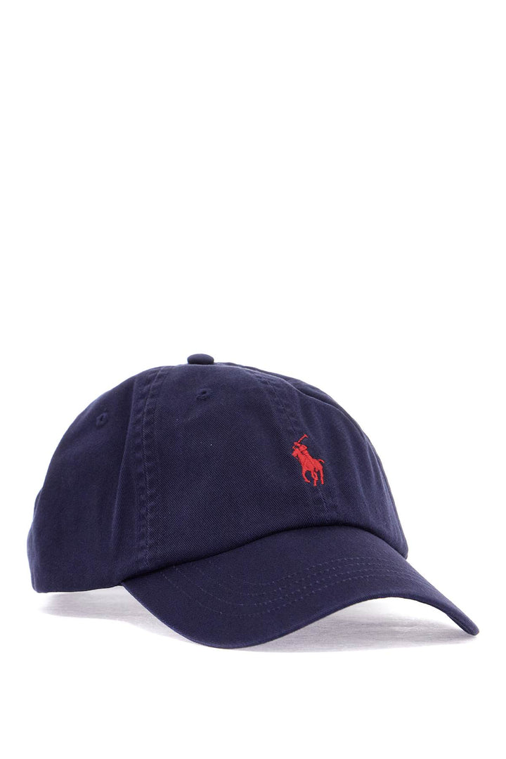 Navy Blue Cotton Sports Cap With Embroidered Logo