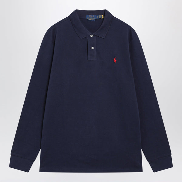 Blue Cotton Polo Custom Slim-Fit