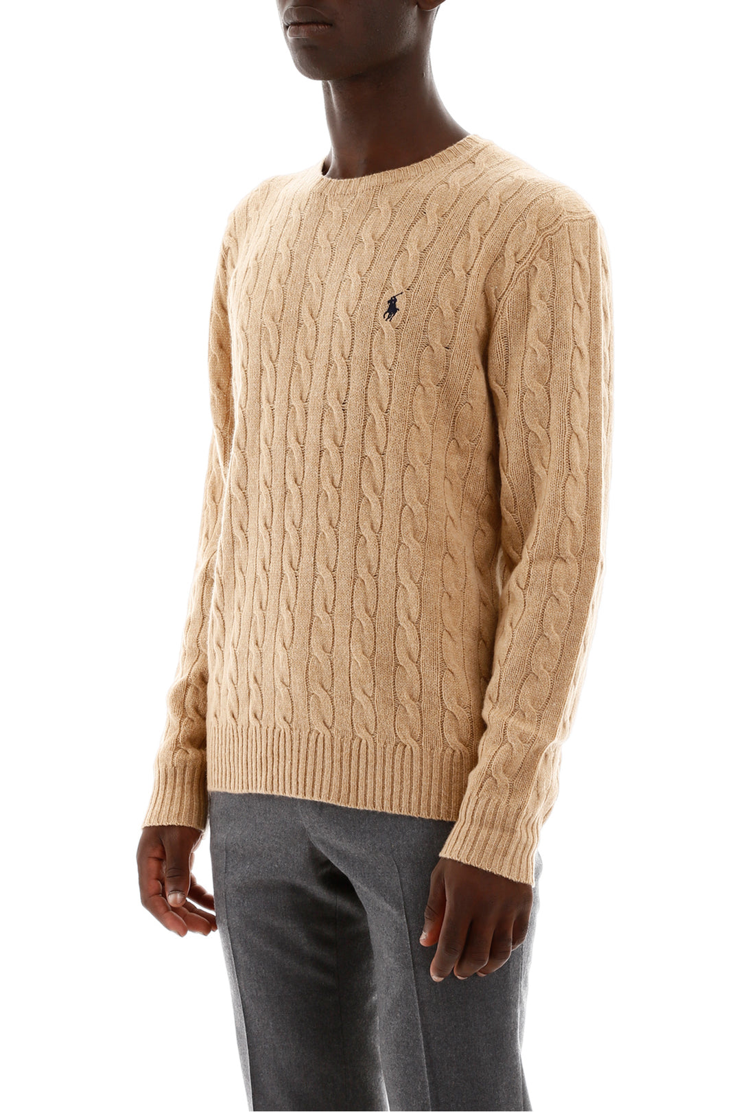 Cable Knit Wool Cashmere Sweater