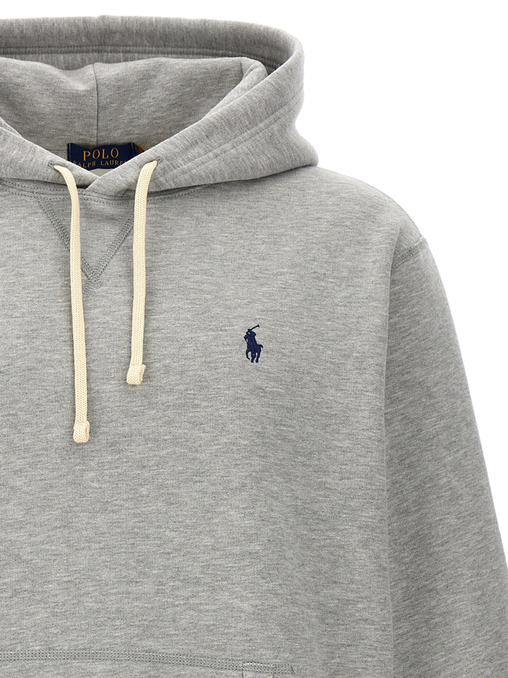 Polo Ralph Lauren Logo Hoodie Sweatshirt - Gray | 4736f2cf0f552a7c6fe089d867098df2ff1deedf