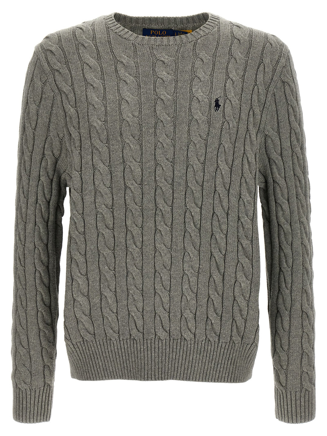 Polo Ralph Lauren Cotton Braided Sweater Sweaters and Cardigans - Gray | 61300da4f913f979eabc7eff01a99a4fee3d6ed9