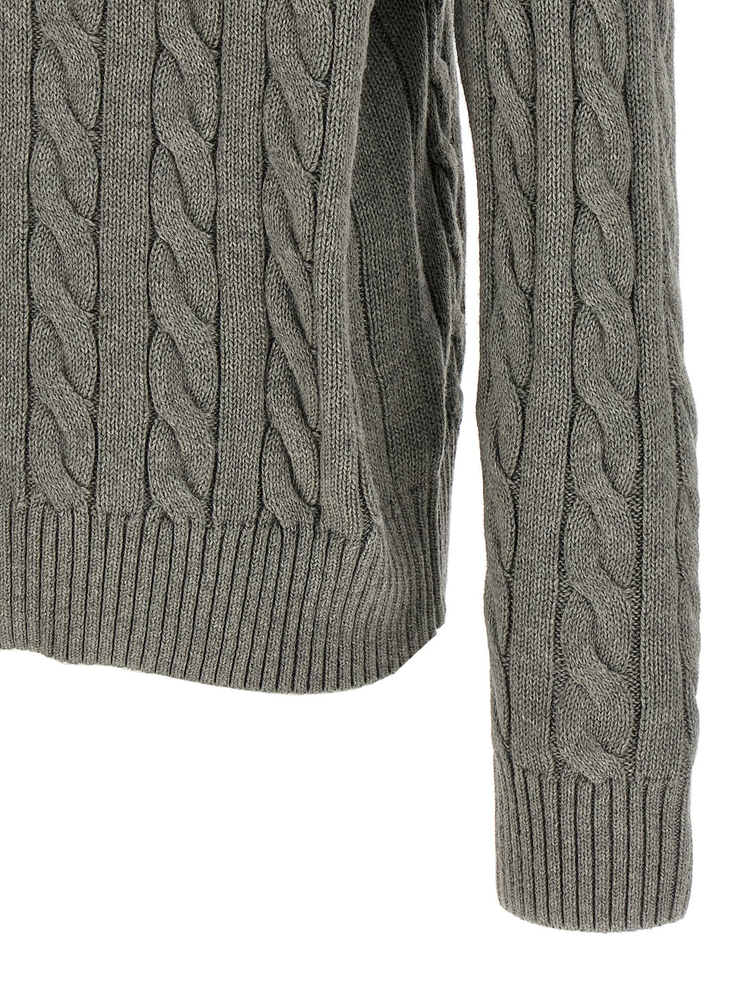 Polo Ralph Lauren Cotton Braided Sweater Sweaters and Cardigans - Gray | 71f08dbe5e0444660dc600c8826768f1423dcb41