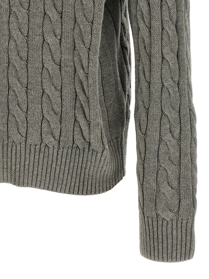 Polo Ralph Lauren Cotton Braided Sweater Sweaters and Cardigans - Gray | 71f08dbe5e0444660dc600c8826768f1423dcb41