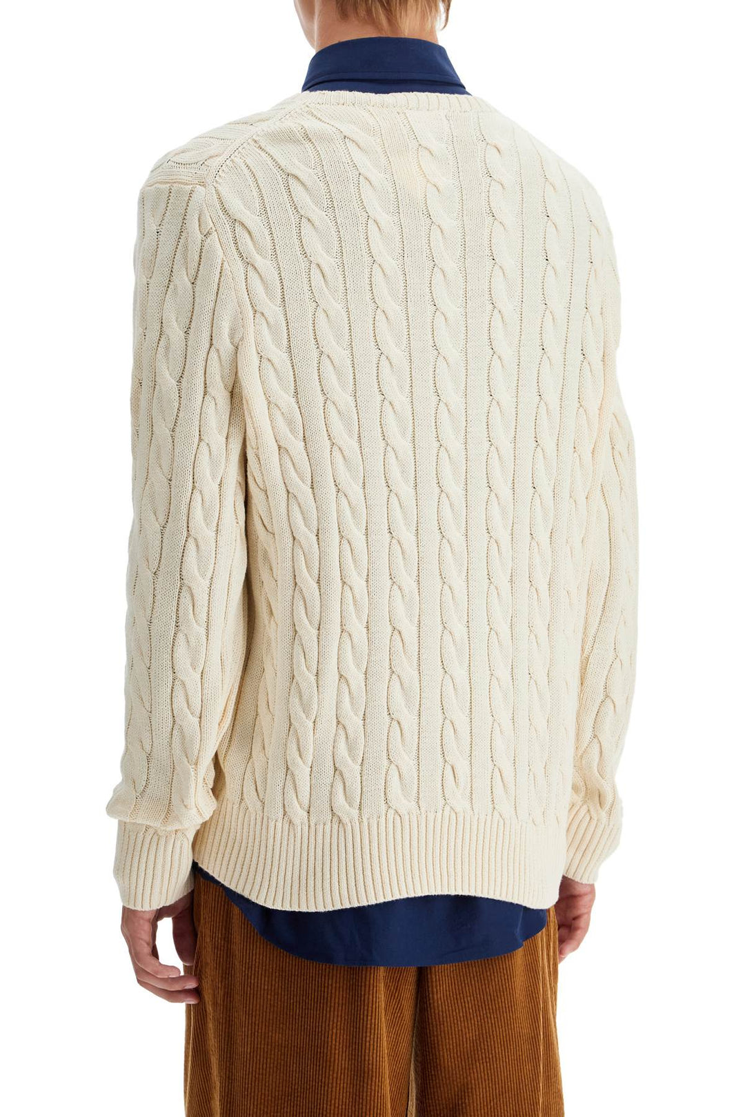 Cotton Cable Knit Pullover Sweater