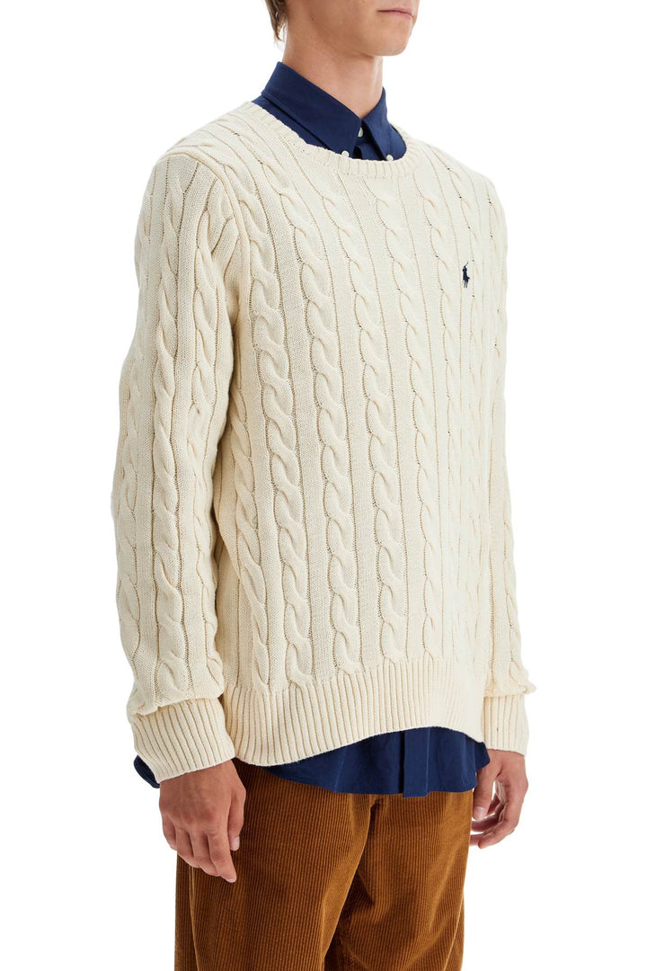 Cotton Cable Knit Pullover Sweater