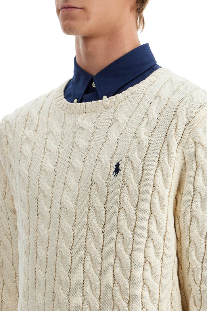 Cotton Cable Knit Pullover Sweater