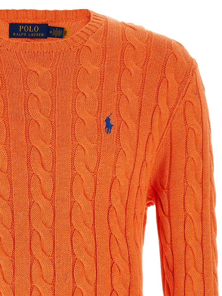 Polo Ralph Lauren Cotton Braided Sweater Sweaters and Cardigans - Orange | 8235e498a81b3483d81308086093b1d2bb3ca3d9