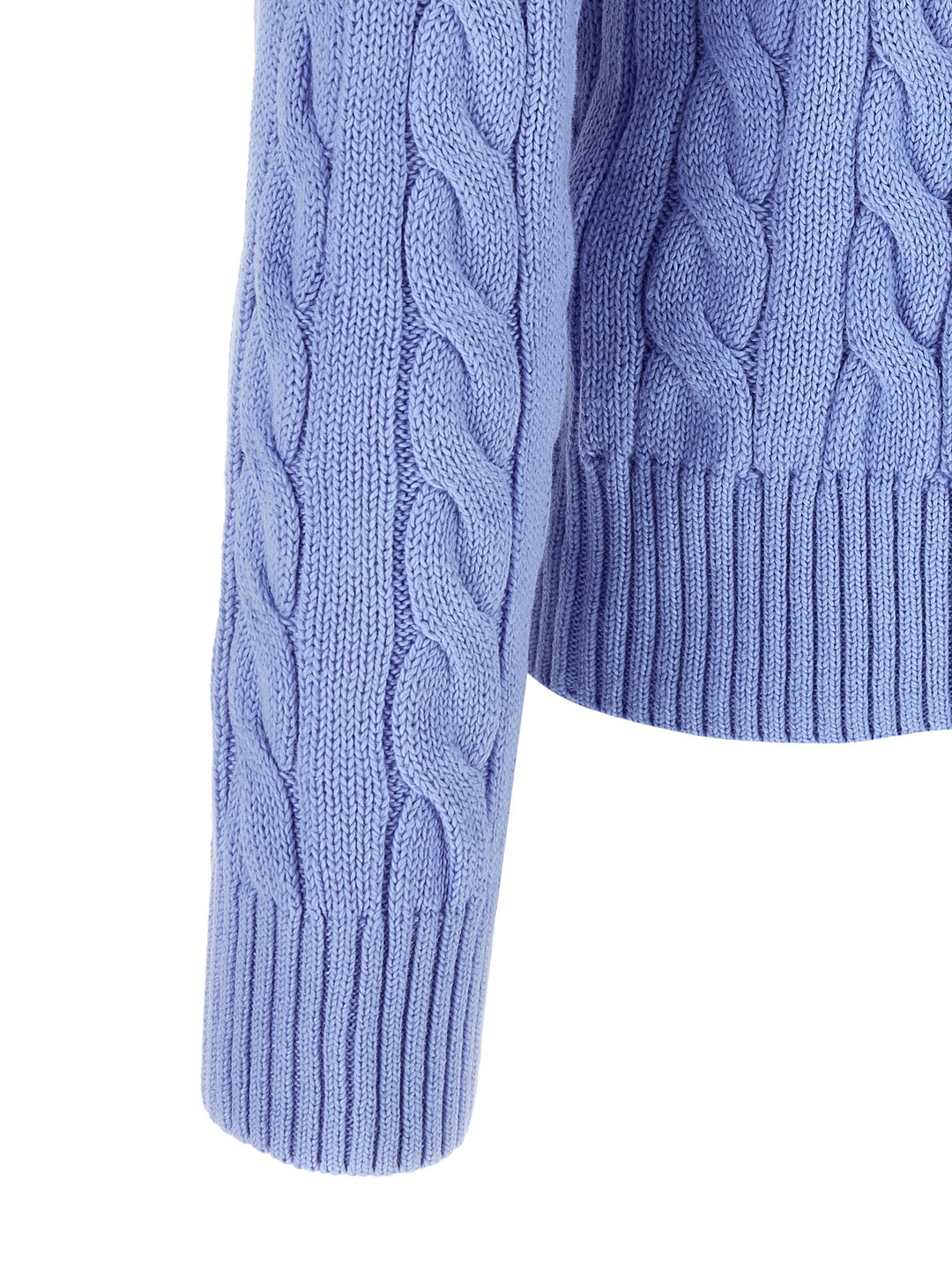 Polo Ralph Lauren Cotton Braided Sweater Sweaters and Cardigans - Light Blue | f9aef4f9007abea86666eaf4aa6229b09716cb6b