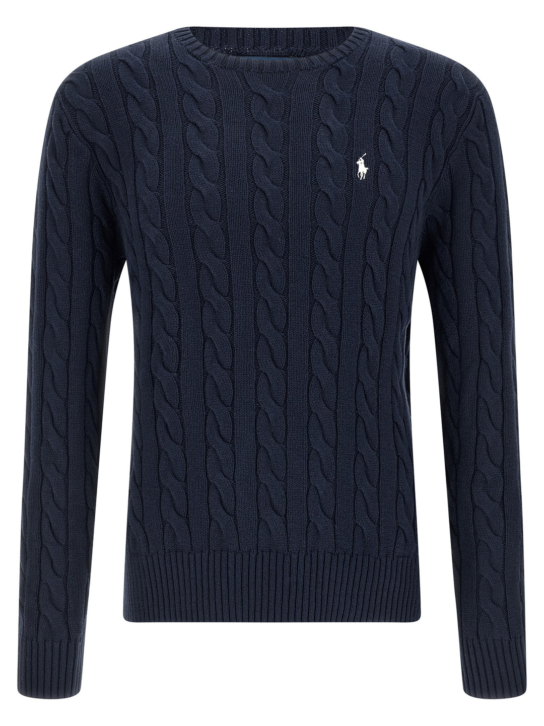 Polo Ralph Lauren Cotton Braided Sweater Sweaters and Cardigans - Blue | 41b80ace2b53bd1473e6d170a6022e9bfef009b7