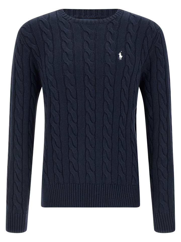 Polo Ralph Lauren Cotton Braided Sweater Sweaters and Cardigans - Blue | 41b80ace2b53bd1473e6d170a6022e9bfef009b7