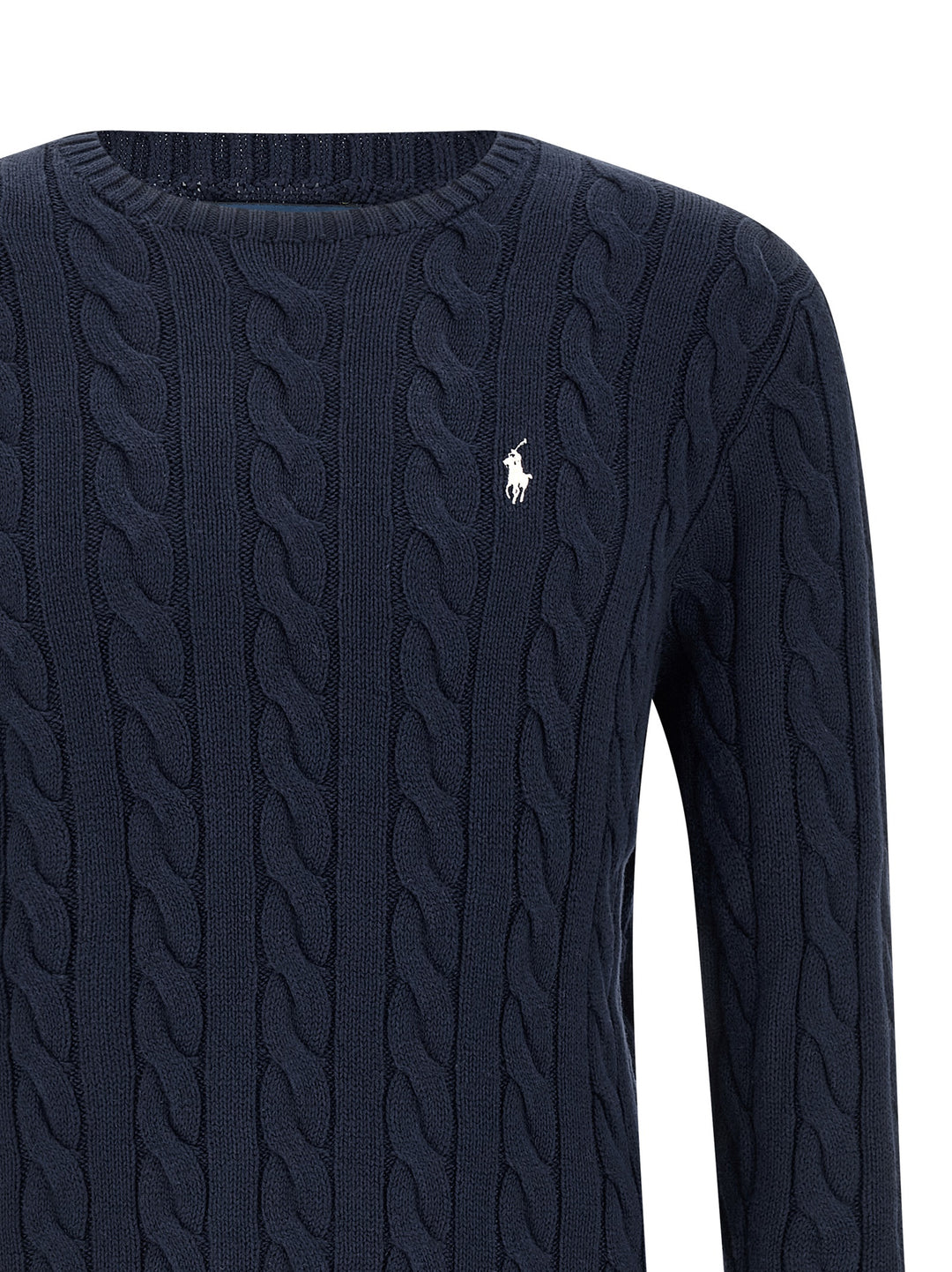 Polo Ralph Lauren Cotton Braided Sweater Sweaters and Cardigans - Blue | 5bab7f41c8571ade005c2e2e94e0fd420a023454