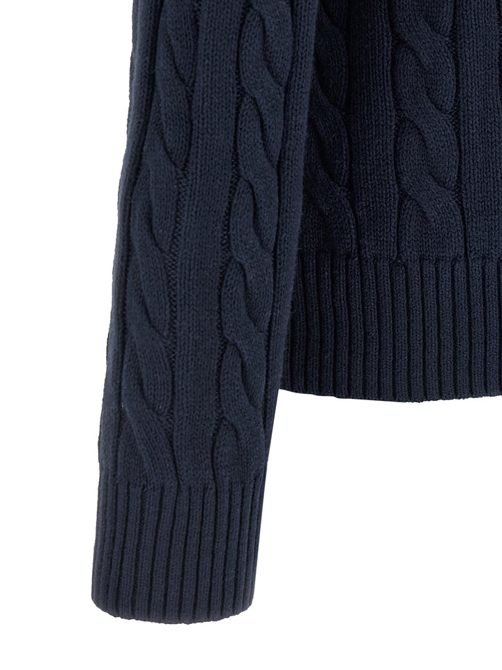 Polo Ralph Lauren Cotton Braided Sweater Sweaters and Cardigans - Blue | b4b199a6ab8fcb23b3972cc713c4c0af2d4fc477