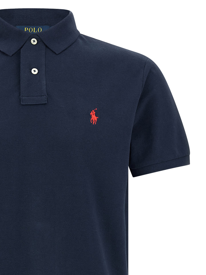 Polo Ralph Lauren Logo Embroidery  Shirt Polo - Blue | a64fc7623da7c416f854868e3276e36e6d323c1f