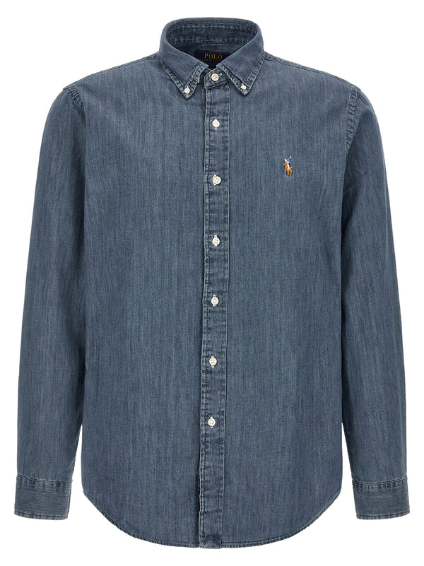 Denim Shirt Shirt And Blouse Blue