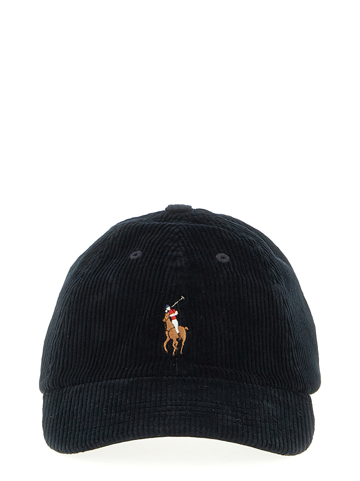 Polo Ralph Lauren Ribbed Velvet Hat Hats - Black | fde83d68511b805a10cc160791a1c24ea95f9075