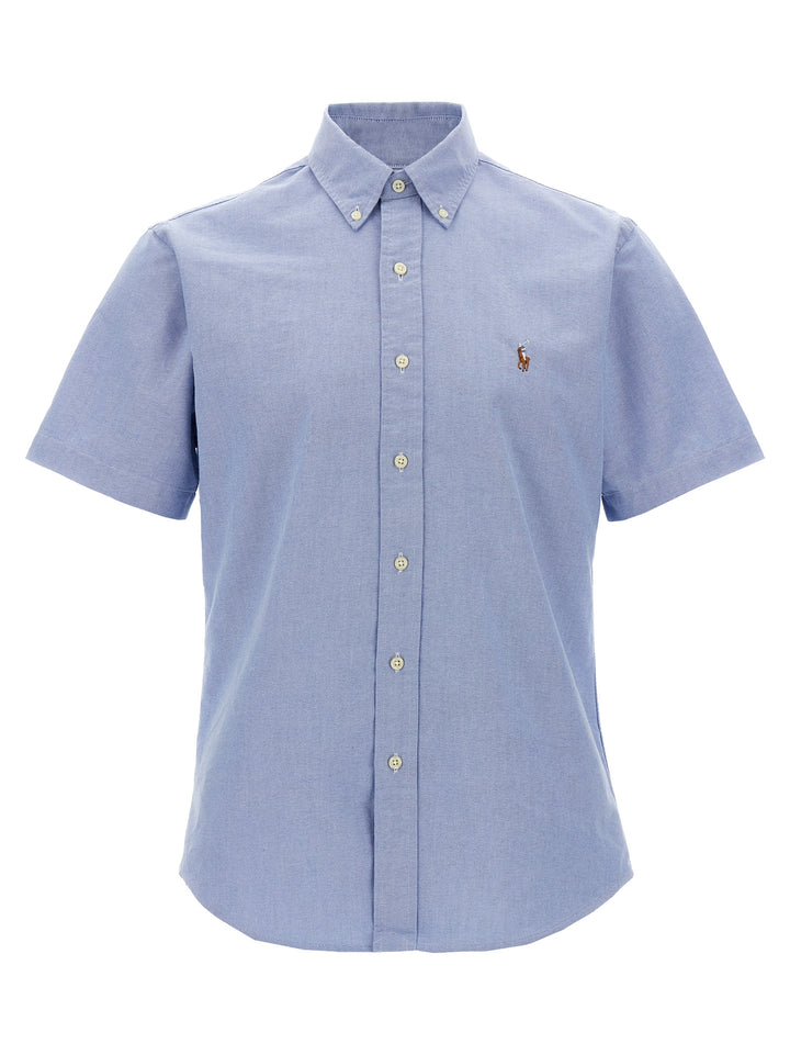Polo Ralph Lauren Logo Embroidery Shirt Shirt and Blouse - Light Blue | 368c1d172afd669b96902c08cae895e979ab9c20